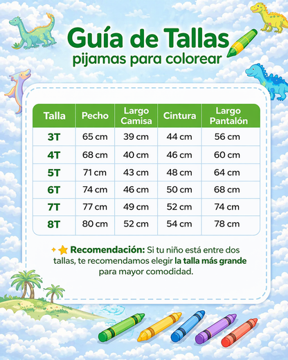 ColoreaWear™ – Pijama Creativa Lavable + Kit de 12 marcadores - Diversión sin pantallas